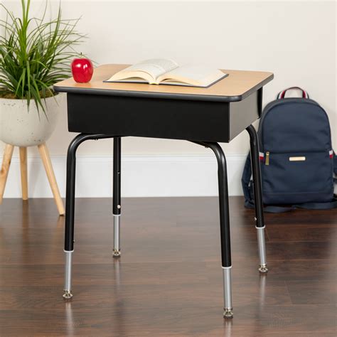 metal desk book box|Goddard Student Desks with Open Front Metal Book .